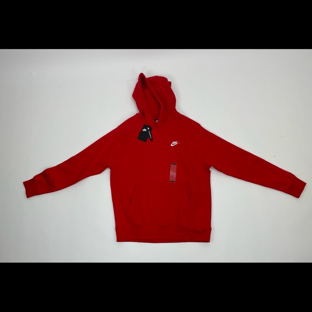 Nike Red Hoodie front pocket
